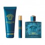 Парфюмированный набор мужской Versace Eros (парфюмированная вода, 100 мл + гель для душа, 150 мл + парфюмированная вода, 10 мл)
