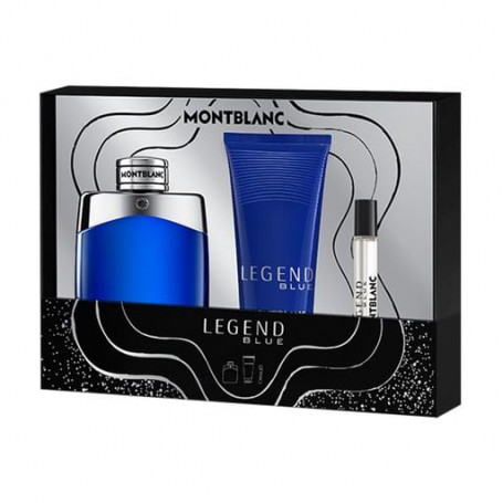 Парфюмированный набор мужской Montblanc Legend Blue (парфюмированная вода, 100 мл + гель для душа, 100 мл + парфюмированная вода