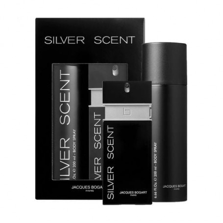 Парфюмированный набор мужской Jacques Bogart Silver Scent Set (туалетная вода, 100 мл + дезодорант-спрей, 200 мл)