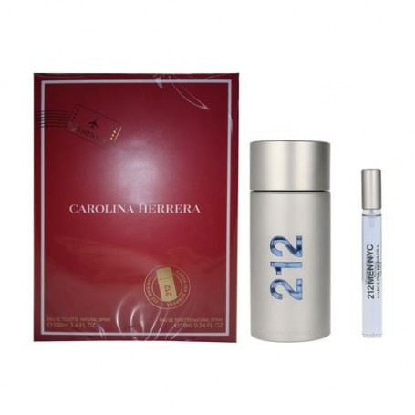 Парфюмированный набор мужской Carolina Herrera 212 Men NYC (туалетная вода, 100 мл + туалетная вода, 10 мл)
