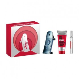 Парфюмированный набор мужской Carolina Herrera 212 Heroes (туалетная вода, 90 мл + гель для душа, 100 мл + туалетная вода, 10 мл