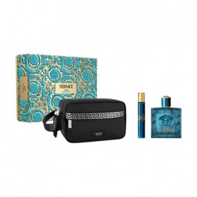 Парфюмированный набор мужской Versace Eros Gift Set (туалетная вода, 100 мл + туалетная вода, 10 мл + косметичка)