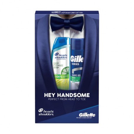 Подарочный набор мужской (шампунь Head & Shoulders, 300 мл + гель для бритья Gillette, 200 мл)