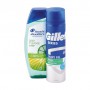 Подарочный набор мужской (шампунь Head & Shoulders, 300 мл + гель для бритья Gillette, 200 мл)