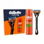 Подарочный набор мужской Gillette Fusion 5 (станок для бритья с 1 сменным лезвием + гель для бритья, 200 мл)
