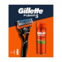 Подарочный набор мужской Gillette Fusion 5 (станок для бритья с 1 сменным лезвием + гель для бритья, 200 мл)