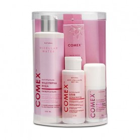 Подарочный набор тела Comex Магнолия (мицеллярная вода, 250 мл + масло, 150 мл + дезодорант, 50 мл + парфюмированная вода, 8 мл)
