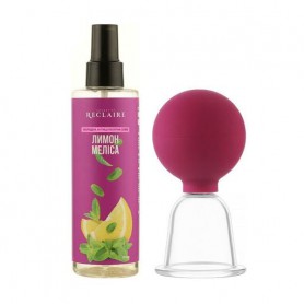 Набор для тела Reclaire (вакуумная баночка, 1 шт + холодное масло Лимон-мелисса, 200 мл)