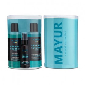 Подарочный набор Mayur Органический кокос (шампунь для волос, 200 мл + гель для душа, 200 мл + крем для рук, 50 мл)