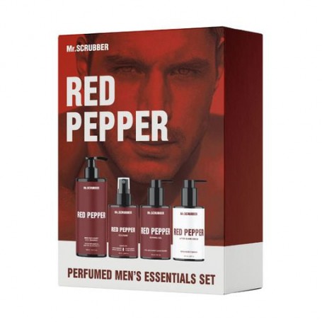 Мужской набор для душа и бритья Mr.Scrubber Red Pepper (шампунь 2 в 1, 300 мл + одеколон, 100 мл + гель, 100 мл + крем, 100 мл +