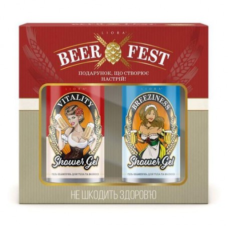 Подарочный набор мужской Emotions by Liora Beer Fest (гель-шампунь Breeziness, 250 мл + гель-шампунь Vitality, 250 мл)
