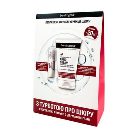 Подарочный набор Neutrogena (крем для рук, 50 мл + помада с защитой, 4.8 г)