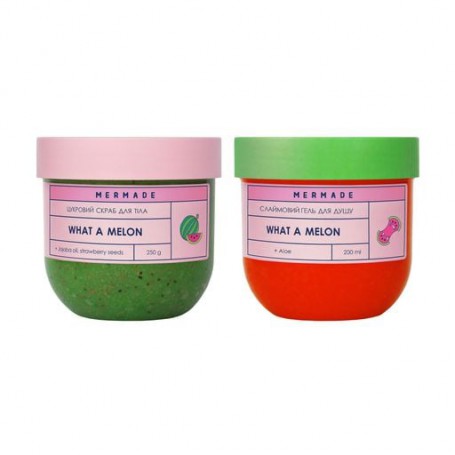 Набор для тела Mermade What a Melon (слаймовый гель для душа, 200 мл + сахарный скраб, 250 г)
