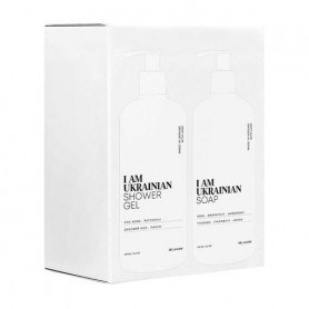 Набор Delamark I am Ukrainian (жидкое мыло с ароматом розы, грейпфрута, амбры, 500 мл + гель для душа с ароматом дубового мха, п