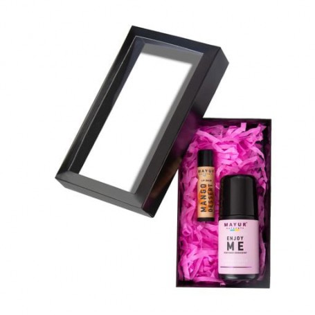 Подарочный набор для тела и губ Mayur Манго и удовольствие (бальзам для губ Манго, 5 г + дезодорант Enjoy Me, 50 мл)