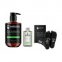 Подарочный новогодний набор для мужчин Barbers Sandalwood & Grapefruit Premium Men's Set (гель, 500 мл + лосьон, 100 мл + носки,