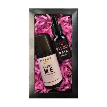 Набор для ухода за телом и волосами Mayur Enjoy Me (парфюмированный дезодорант, 50 мл + масло для бровей, 30 мл)