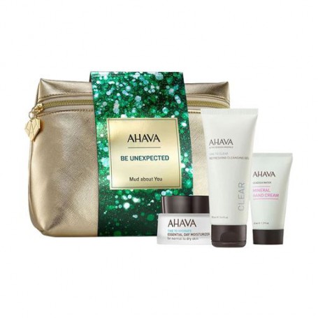 Подарочный набор Ahava Be Unexpected Mud About You (маска для лица, 100 мл + крем для рук, 40 мл + крем для лица, 50 мл + космет