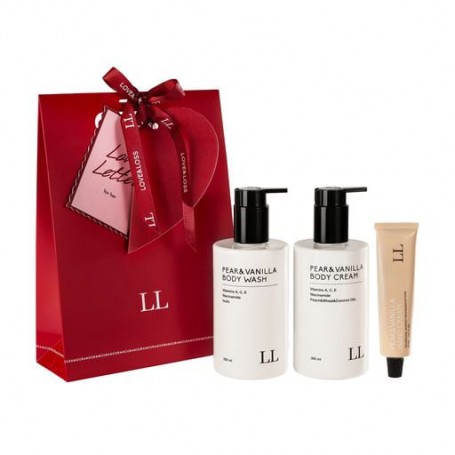 Подарочный набор Love & Loss Pear & Vanilla Love Letter (гель для душа, 300 мл + крем для тела, 300 мл + крем для рук, 30 мл)