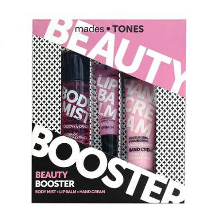 Набор для тела Mades Cosmetics Tones Groovy & Dandy (спрей для тела, 50 мл + бальзам для губ, 15 мл + крем для рук, 65 мл)