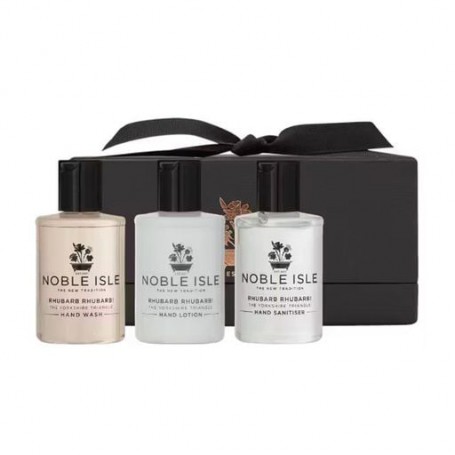 Набор для рук Noble Isle Rhubarb Rhubarb! Hand Care Trio Gift Set (мыло, 75 мл + лосьон, 75 мл + санитайзер, 75 мл)
