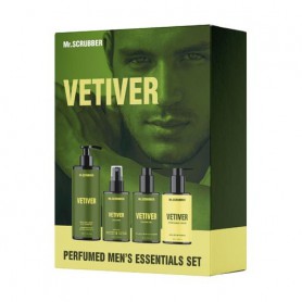 Мужской набор для душа и бритья Mr.Scrubber Vetiver (шампунь 2 в 1, 300 мл + одеколон, 100 мл + гель, 100 мл + крем, 100 мл + мо