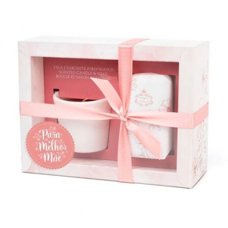 Подарочный набор Essencias De Portugal Morning Rose (мыло, 150 г + свеча, 70 г)