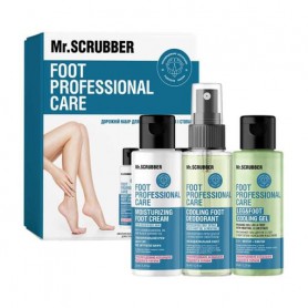 Дорожный набор по уходу за ногами и стопами Mr.Scrubber Foot Professional Care (крем для стоп, 35 мл + спрей для ног, 35 мл + ге