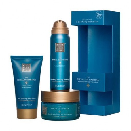 Набор Rituals The Ritual Of Hammam Trial Set (гель-пенка для душа, 50 мл + крем для тела, 70 мл + скраб для тела, 125 г)