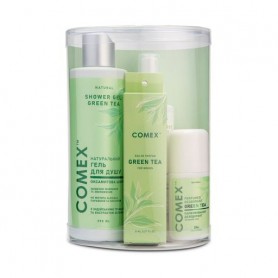 Подарочный набор для тела и волос Comex Зеленый чай (гель для душа, 250 мл + дезодорант, 50 мл + спрей, 150 мл + парфюмированная