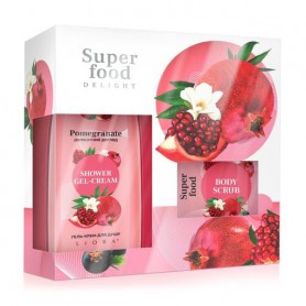 Подарочный набор женский Emotions by Liora Super Food (гель-крем Pomegranata, 150 мл + скраб для тела Super Food, 150 мл)