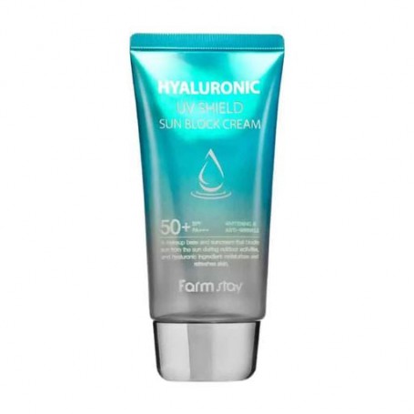 Солнцезащитный крем для лица и тела FarmStay Hyaluronic UV Shield Sun Block Cream SPF50+ PA+++ с гиалуроновой кислотой, 70 мл