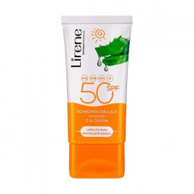Эмульсия для лица Lirene Sun SPF 50 с алоэ вера, 50 мл