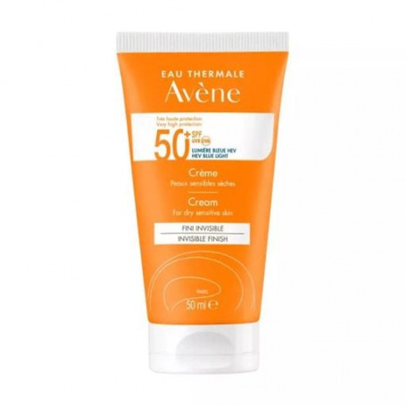 Солнцезащитный крем для лица Avene SPF 50+ для сухой чувствительной кожи, 50 мл