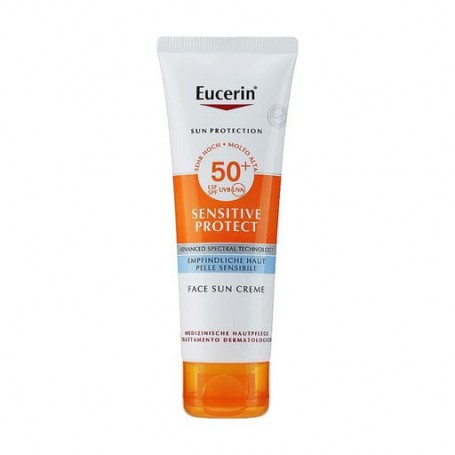 Солнцезащитный крем Eucerin Sun Protection Sensitive Protect Sun Cream, SPF 50+, для нормальной и сухой кожи, 50 мл