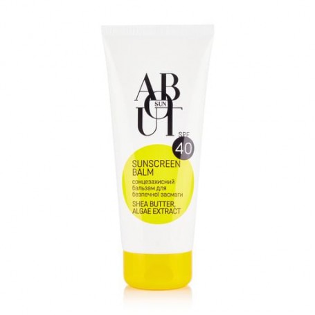 Солнцезащитный бальзам для безопасного загара ABOUT sun Sunscreen Balm SPF 40, 200 мл