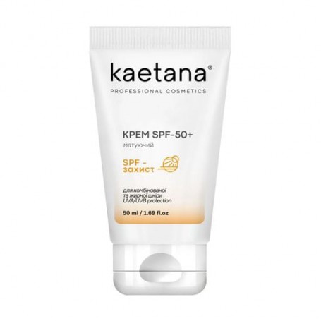 Солнцезащитный матирующий крем для лица Kaetana для комбинированной и жирной кожи, SPF 50+, 50 мл
