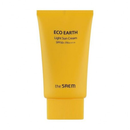 Легкий солнцезащитный крем для тела The Saem Eco Earth Power Light Sun Cream SPF 50+ PA++++, 50 г