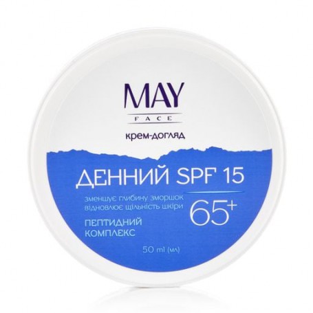 Дневной крем-уход для лица MAY face SPF 15, 65+, 50 мл