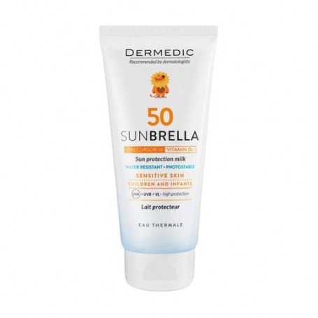 Детское солнцезащитное молочко для лица и тела Dermedic Sunbrella Baby Milk SPF 50, 100 мл