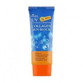 Солнцезащитный крем для лица Ekel UV Collagen Sun Block SPF 50/PA+++ с коллагеном, 70 мл