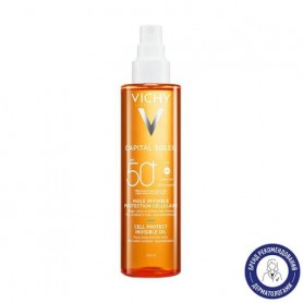Солнцезащитное водостойкое масло для лица, тела и кончиков волос Vichy Capital Soleil Invisible Oil SPF 50+, 200 мл