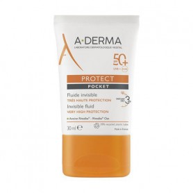 Солнцезащитный флюид для тела A-Derma Protect Pocket Fluid Invisible SPF 50+, 30 мл