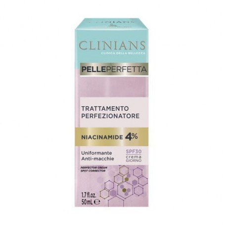 Дневной крем для лица Clinians Pelleperfetta Perfector Cream SPF 30 против пигментных пятен, с ниацинамидом 4%, 50 мл