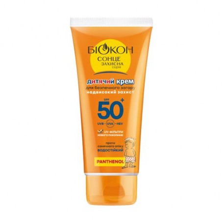 Детский крем для безопасного загара Біокон Сверхвысокая защита SPF 50+, 90 мл