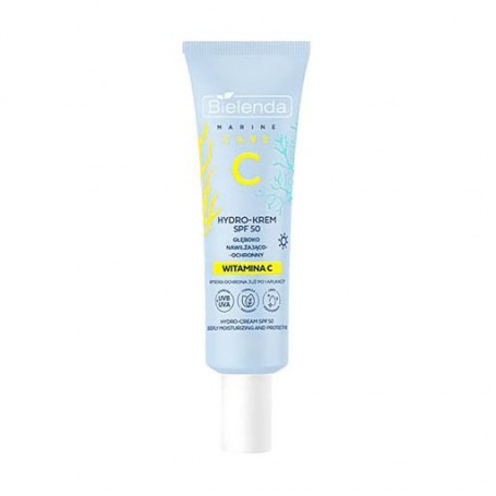 Солнцезащитный гидрокрем для лица Bielenda C Marine Care Hydro-Cream SPF 50 Увлажнение и защита, 40 мл