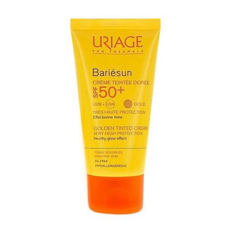 Солнцезащитный тональный крем Uriage Bariesun Gold SPF 50+, золотистый, 50 мл