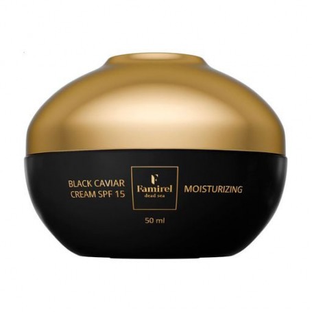 Увлажняющий крем для лица Famirel Black Caviar Moisturizing Cream, SPF 15, с экстрактом черной икры, 50 мл