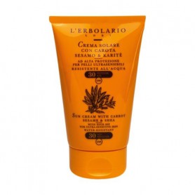 Солнцезащитный крем L'Erbolario Crema Solare Alla Carota, Al Sesamo And Al Karite, SPF 30, 125 мл