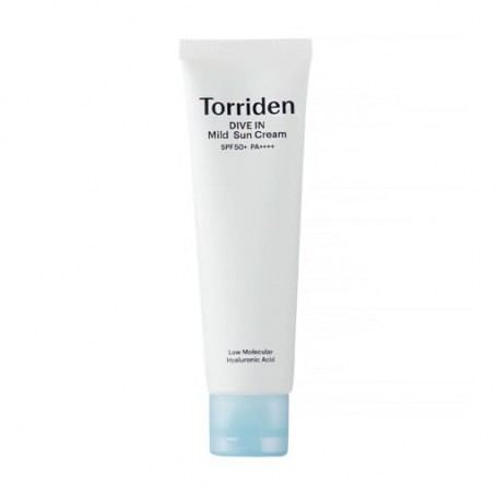 Мягкий солнцезащитный крем для лица Torriden Dive In Low Molecular Hyaluronic Acid Mild Sun Cream SPF 50+ PA++++, 60 мл